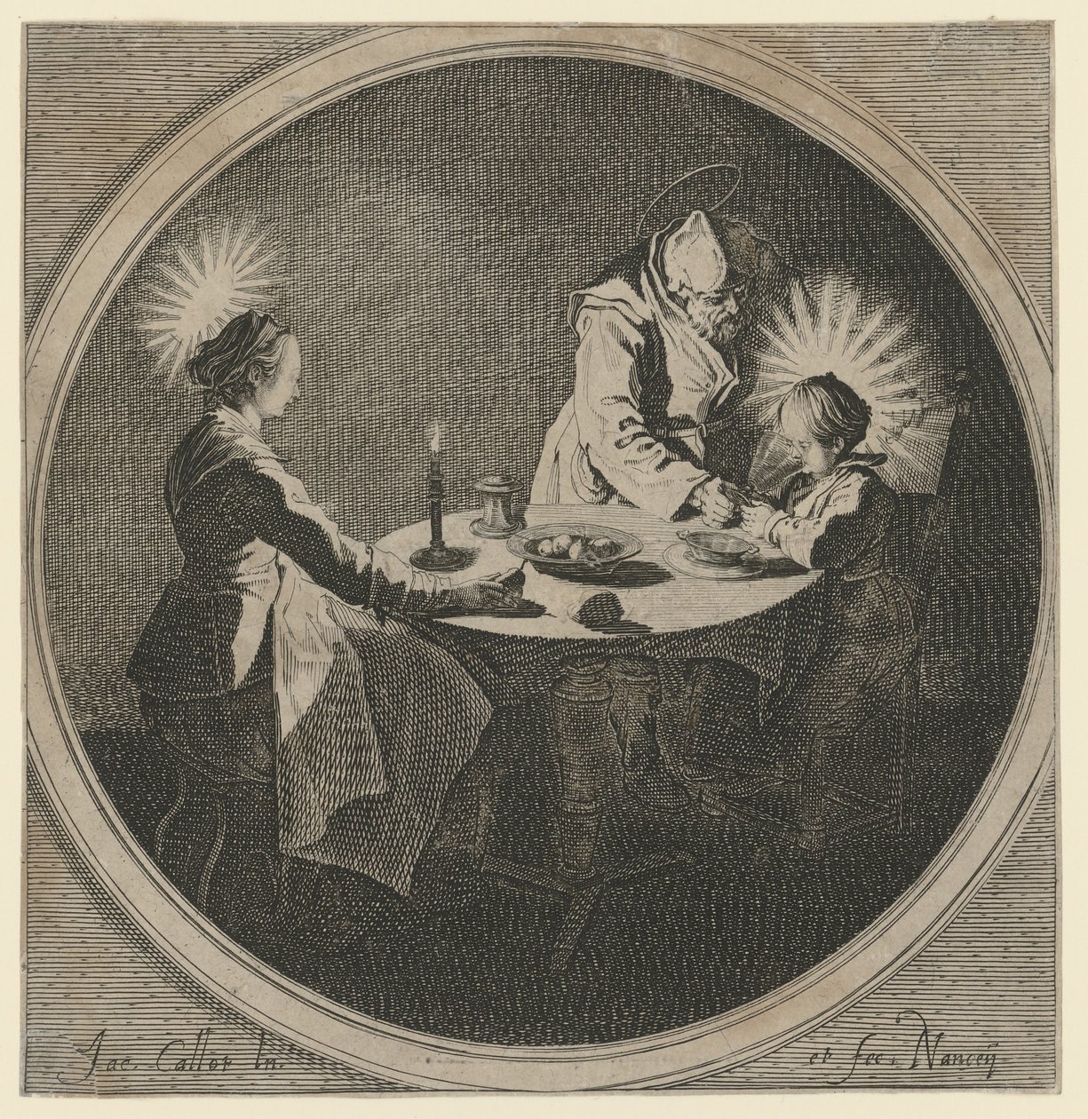 Sagrada Familia a la mesa de Jacques Callot