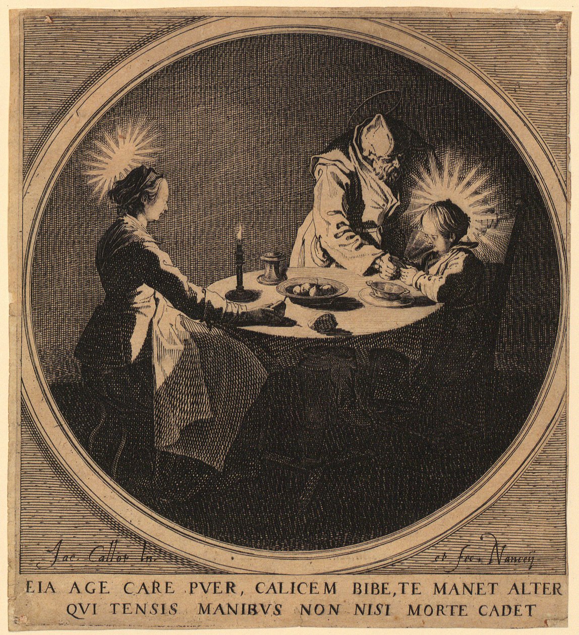Sagrada Familia a la mesa de Jacques Callot