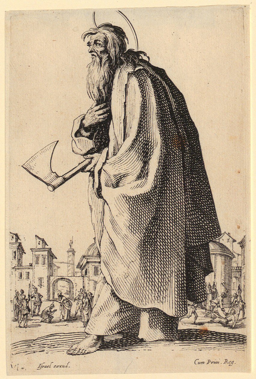 San Bartolomé, lámina 12 de la serie «Jesús, los doce apóstoles y María» de Jacques Callot