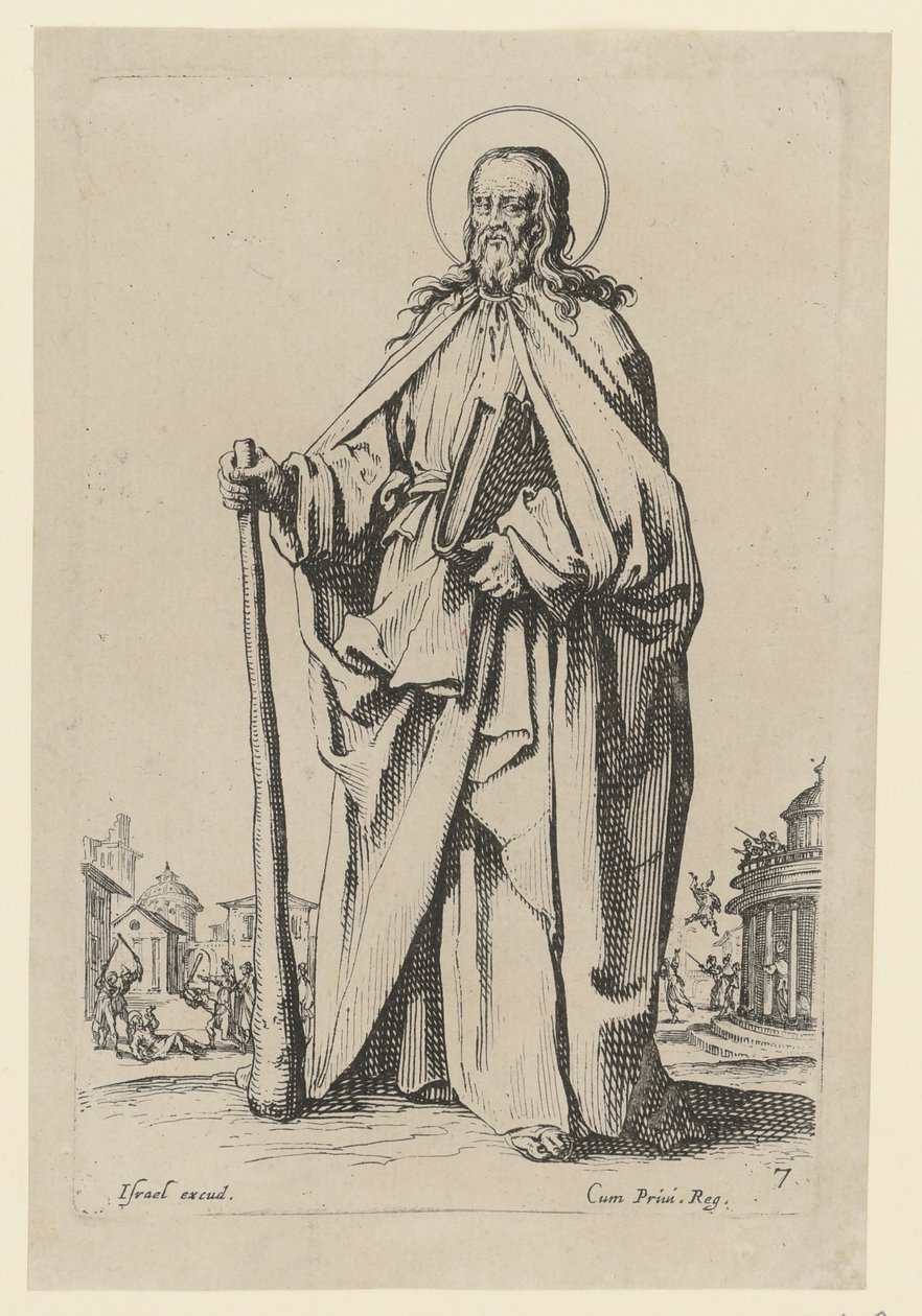 Santo Santiago el Menor, lámina 9 de la serie «Jesús, los doce apóstoles y María» de Jacques Callot