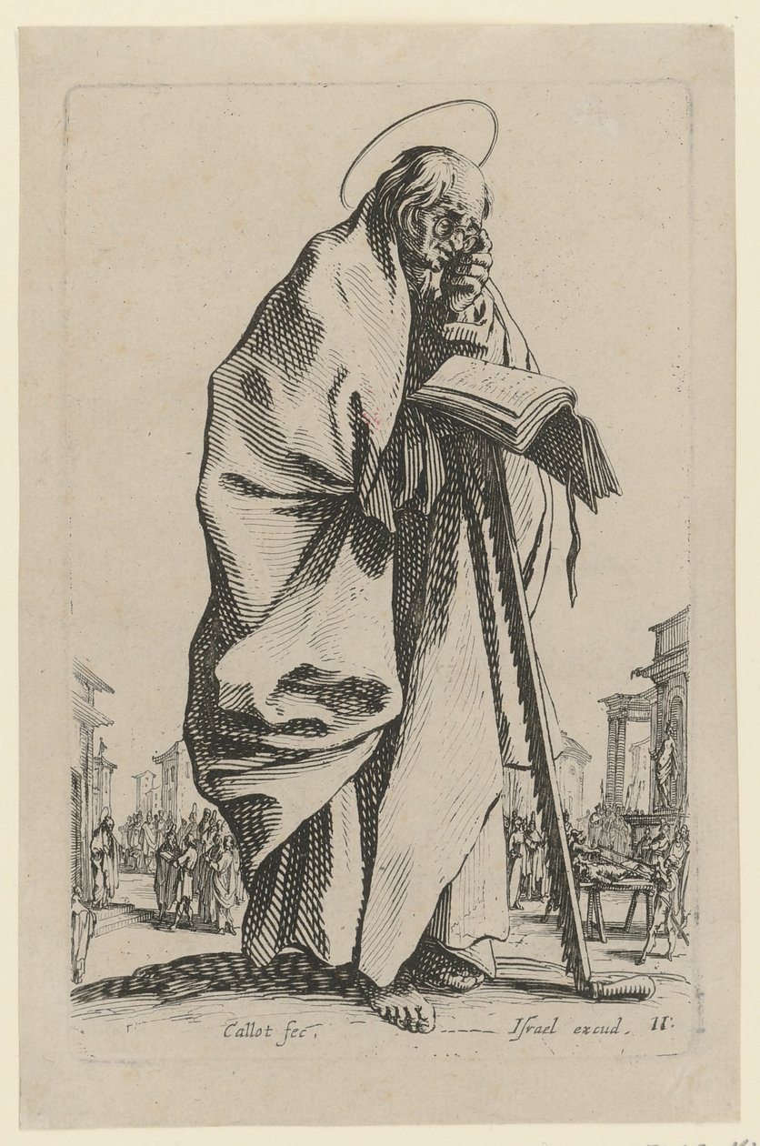 San Simón, lámina 14 de la serie «Jesús, los doce apóstoles y María» de Jacques Callot