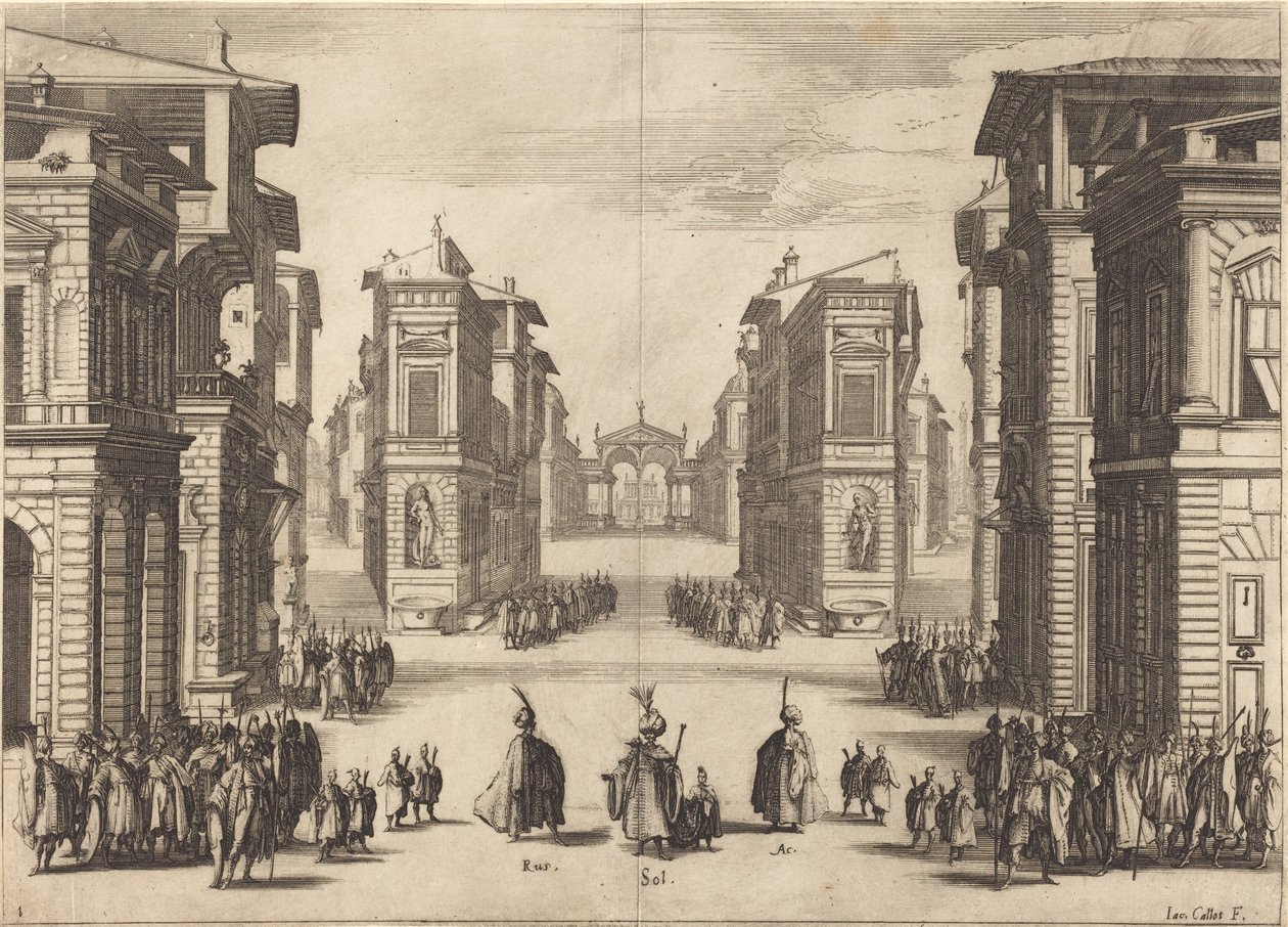 Il Solimano, acto I de Jacques Callot