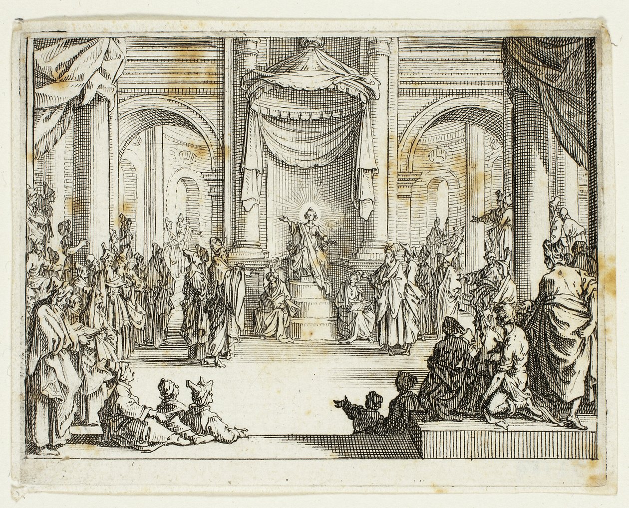 Jesús entre los doctores, del Nuevo Testamento de Jacques Callot