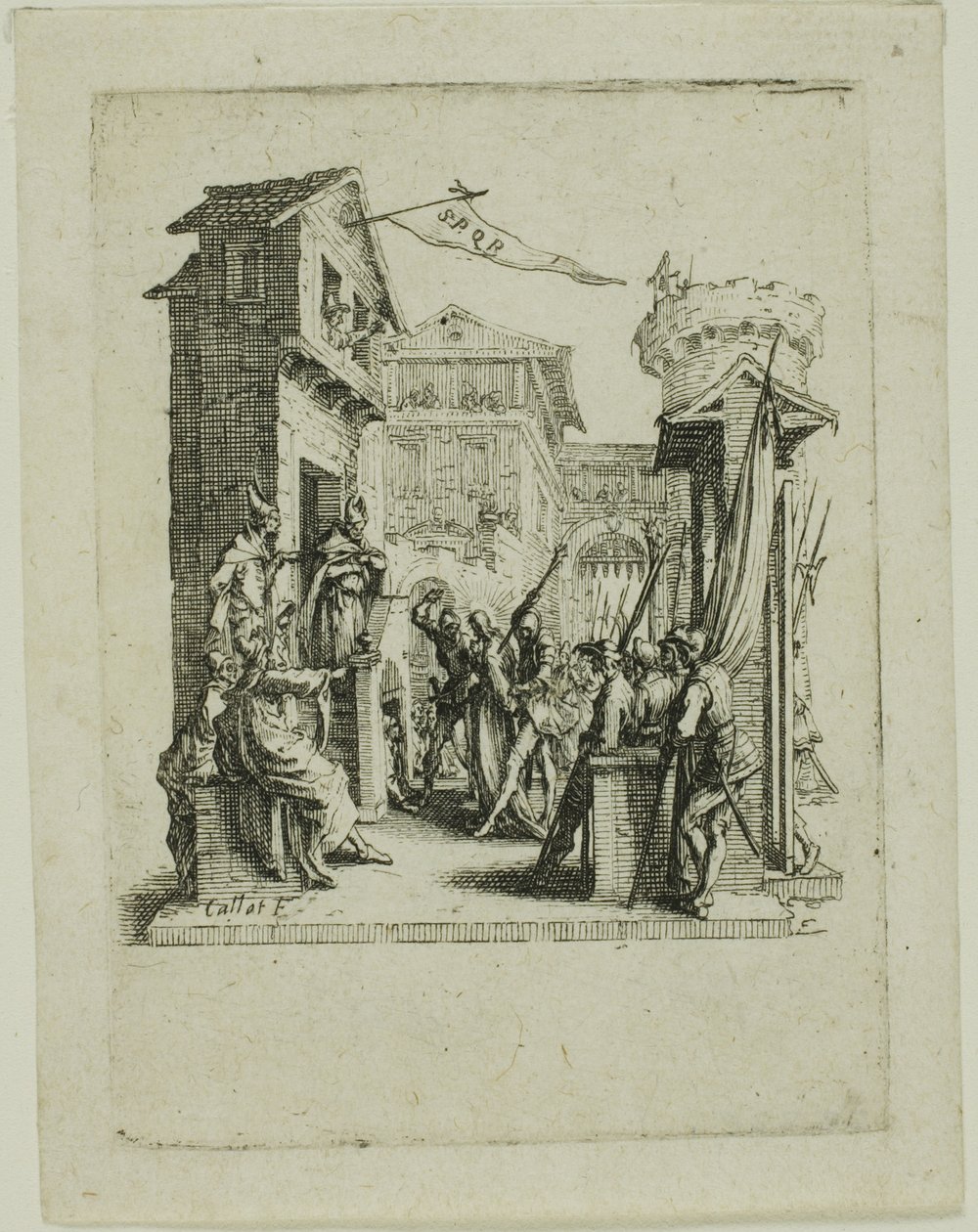Jesús ante Caifás, de La Pequeña Pasión de Jacques Callot