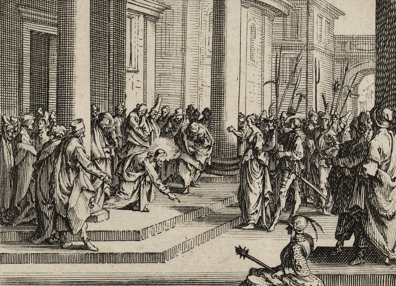 Jesús y la adúltera de Jacques Callot
