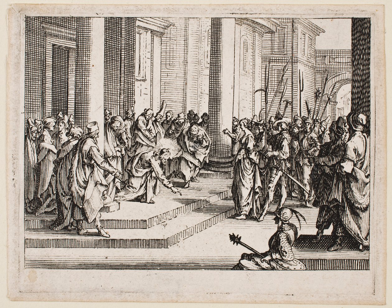 Jesús y la mujer adúltera, de la serie «El Nuevo Testamento» de Jacques Callot