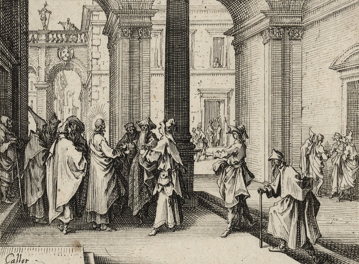 Jesús y los doctores de la ley de Jacques Callot