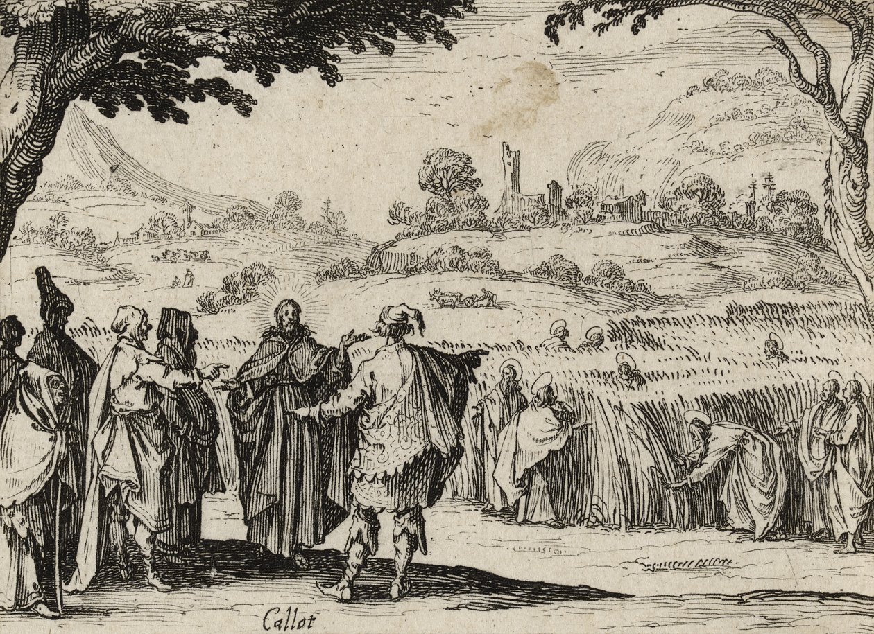 Jesús y los fariseos de Jacques Callot
