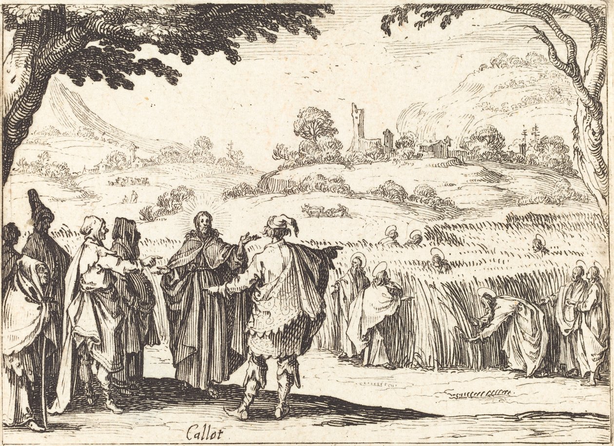 Jesús con los fariseos de Jacques Callot