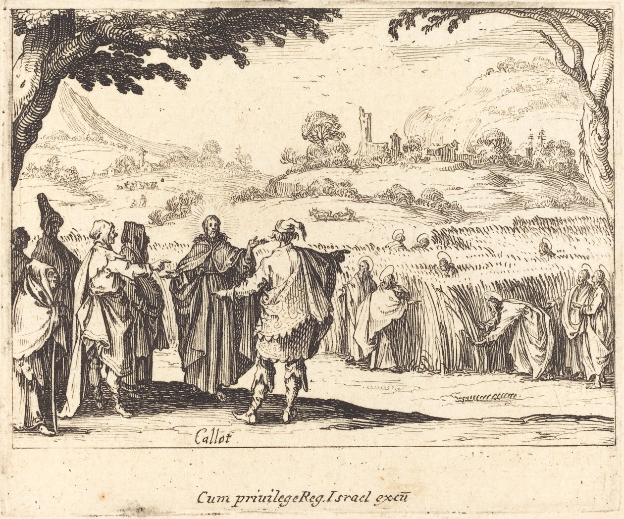 Jesús con los Fariseos de Jacques Callot