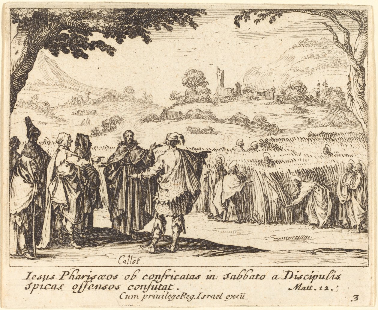 Jesús con los fariseos, 1635 de Jacques Callot
