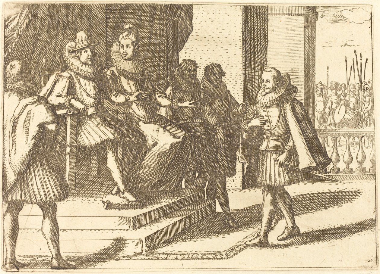 Rey y Reina en Consulta sobre los Turcos de Jacques Callot