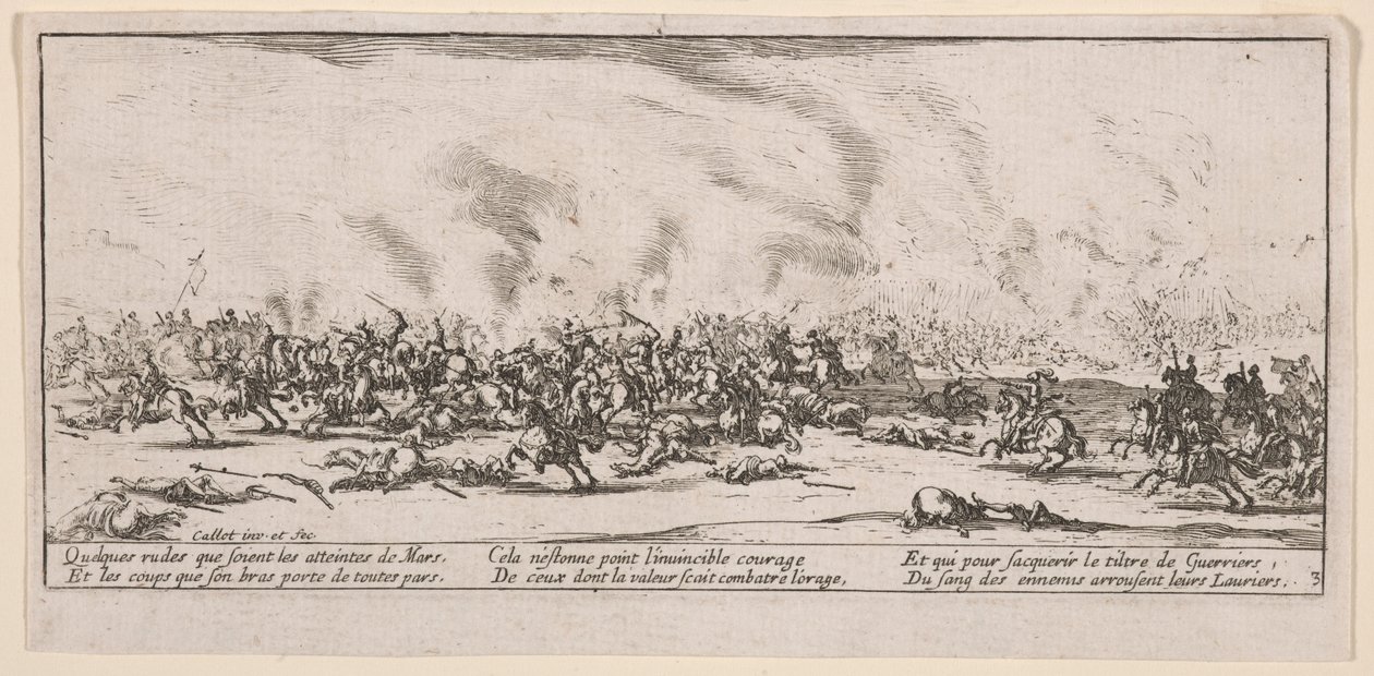 La Bataille (La batalla), ilustración de Les Grandes misères de la guerre (Las grandes miserias de la guerra) de Jacques Callot