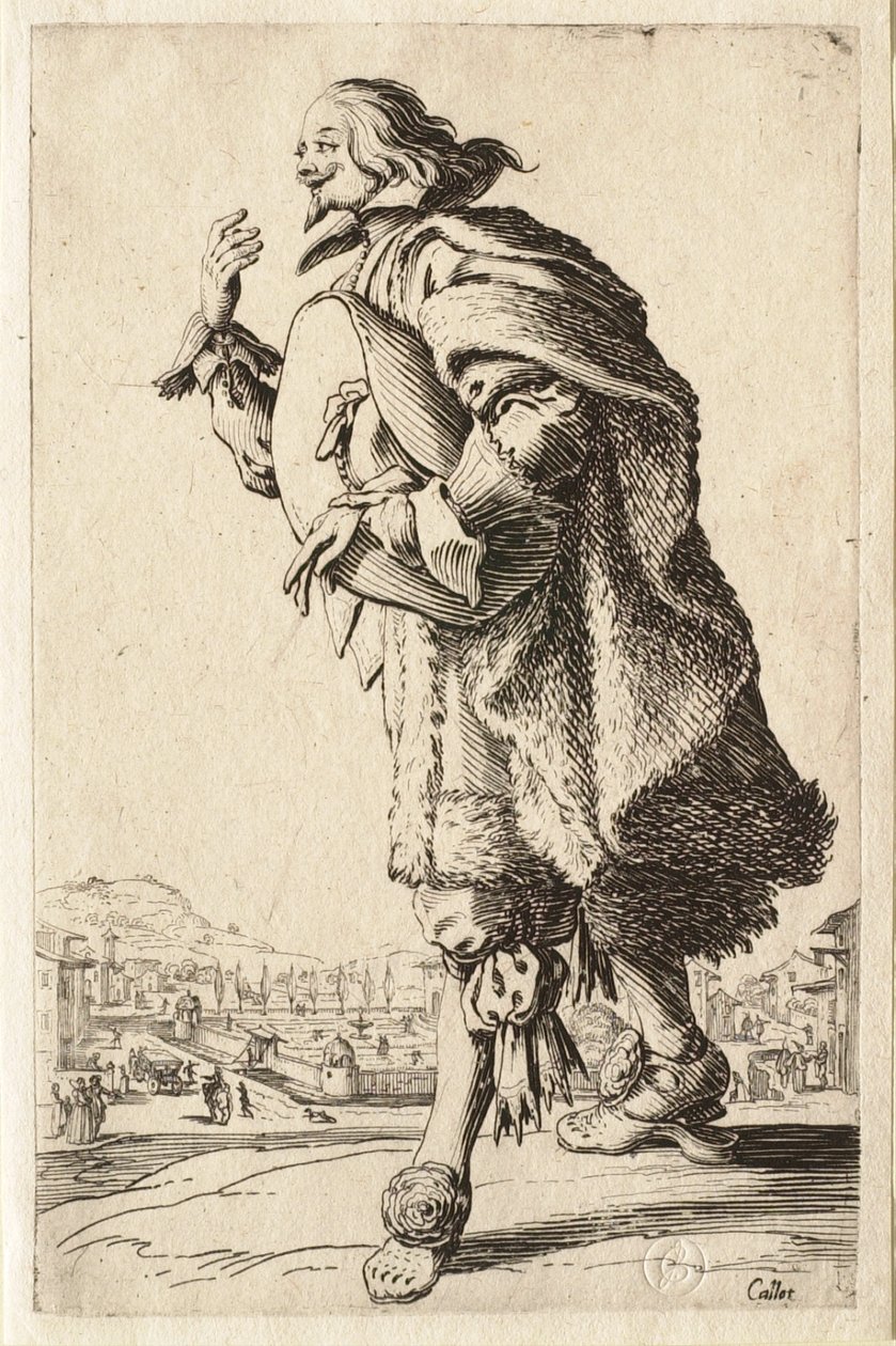 La nobleza: El gentilhombre que saluda sosteniendo su sombrero bajo el brazo de Jacques Callot