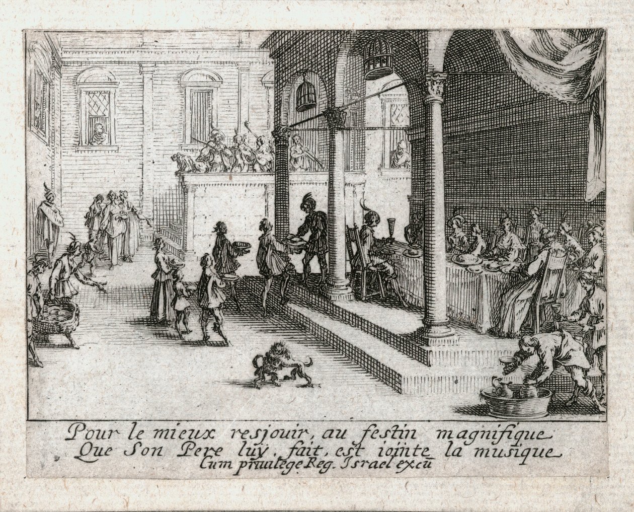 La vida del hijo pródigo ... (grabado) de Jacques Callot
