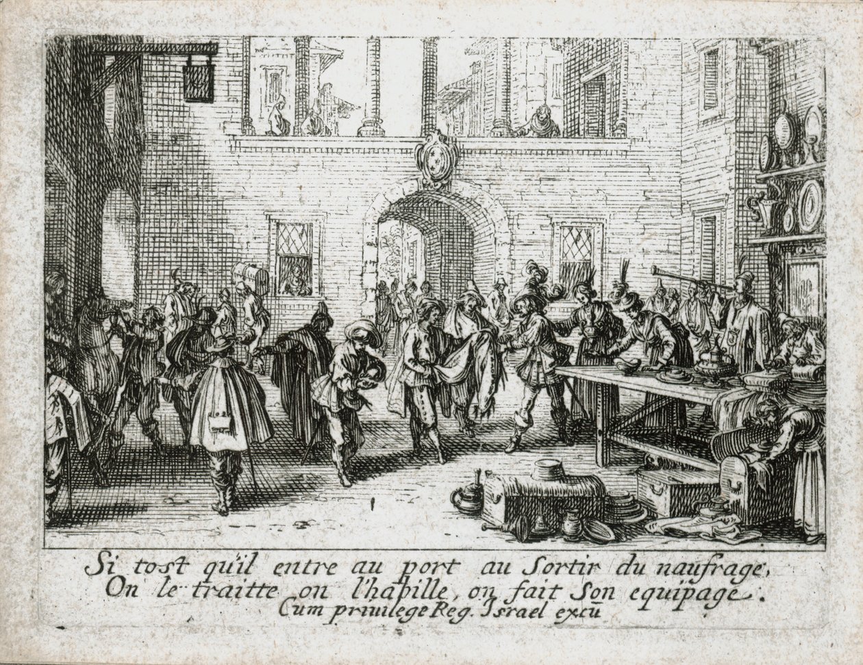 La vida del hijo pródigo ... (grabado) de Jacques Callot