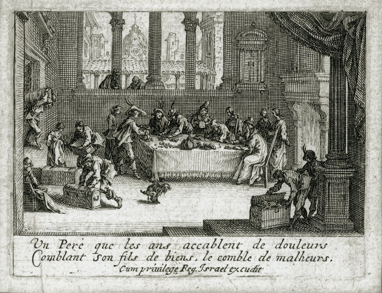 La vida del hijo pródigo ... (grabado) de Jacques Callot