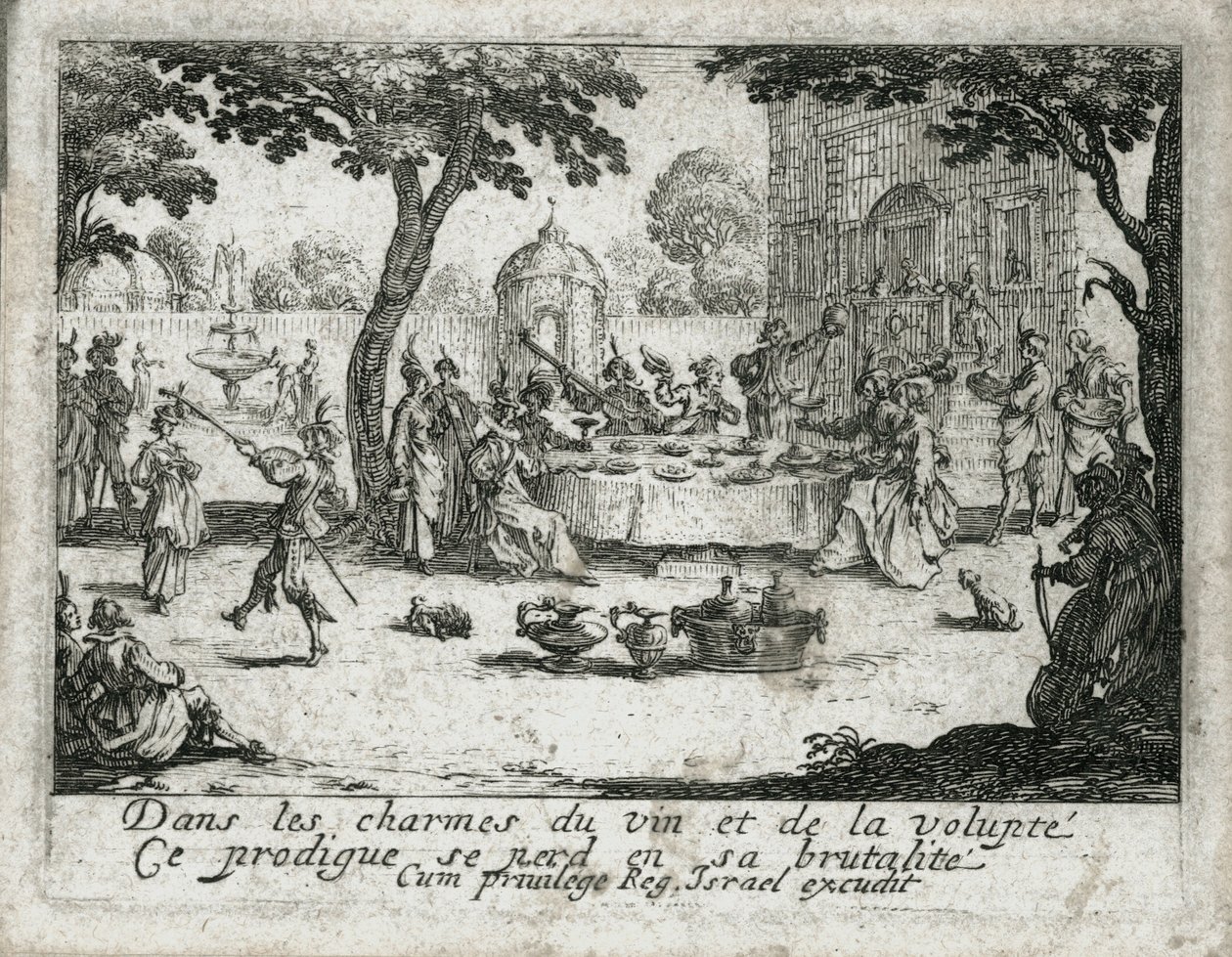 La vida del hijo pródigo ... (grabado) de Jacques Callot
