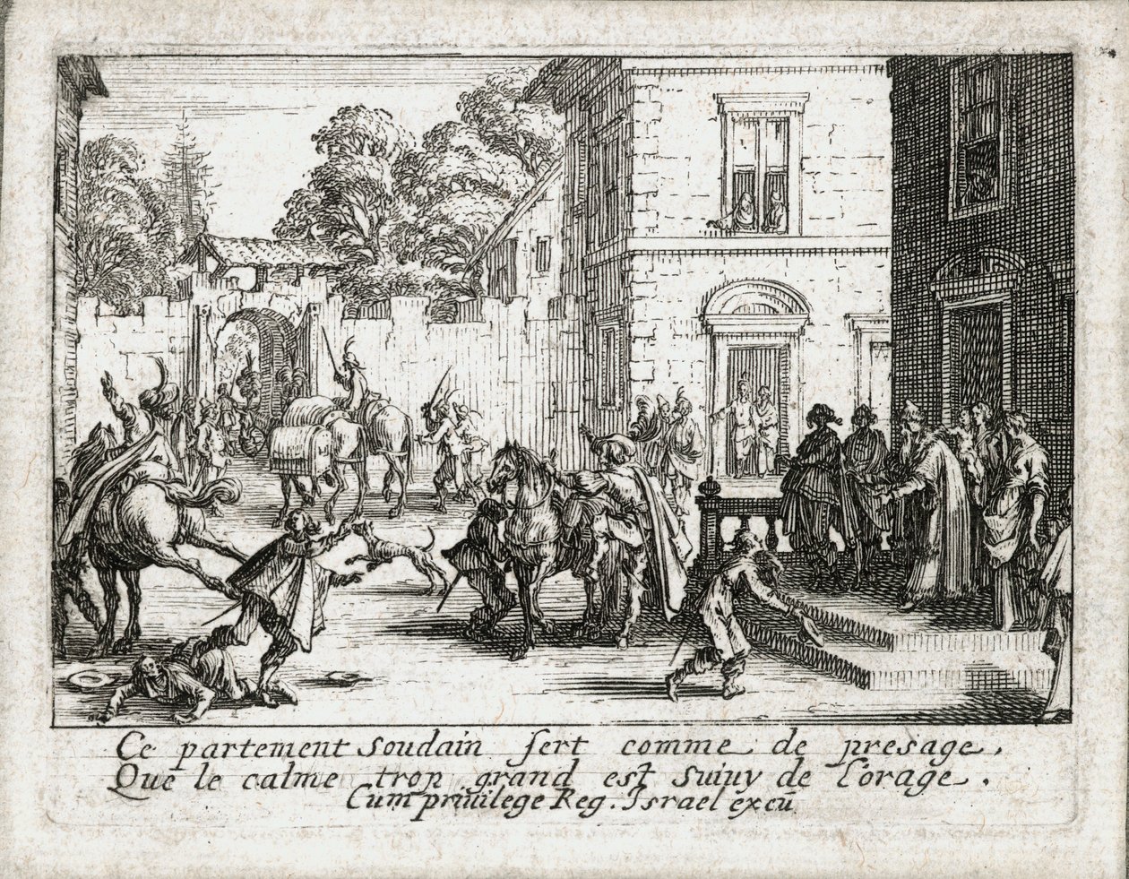 La vida del hijo pródigo ... (grabado) de Jacques Callot