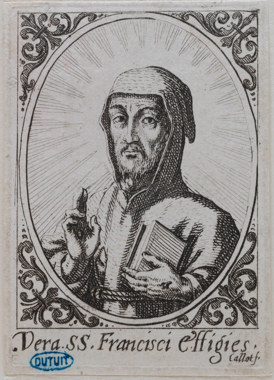 Das wahre Abbild des Heiligen Franziskus (Lieure 370, Meaume 142) de Jacques Callot