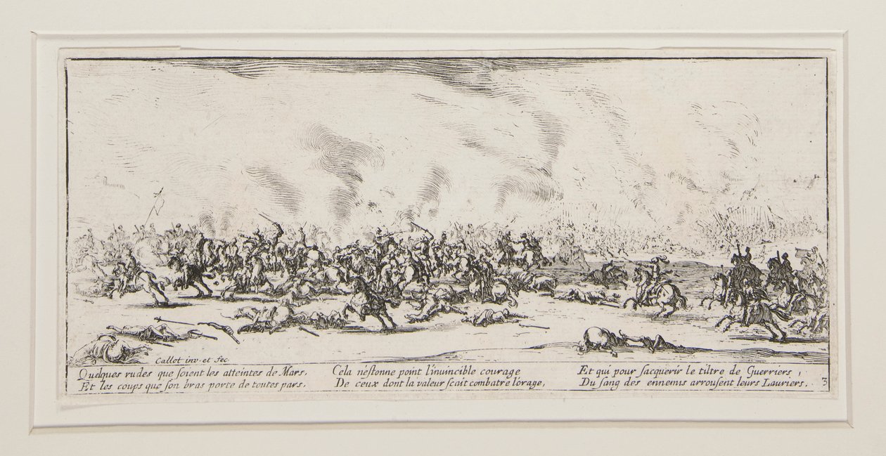La batalla, lámina 3 de la serie Las Grandes Miserias de la Guerra de Jacques Callot
