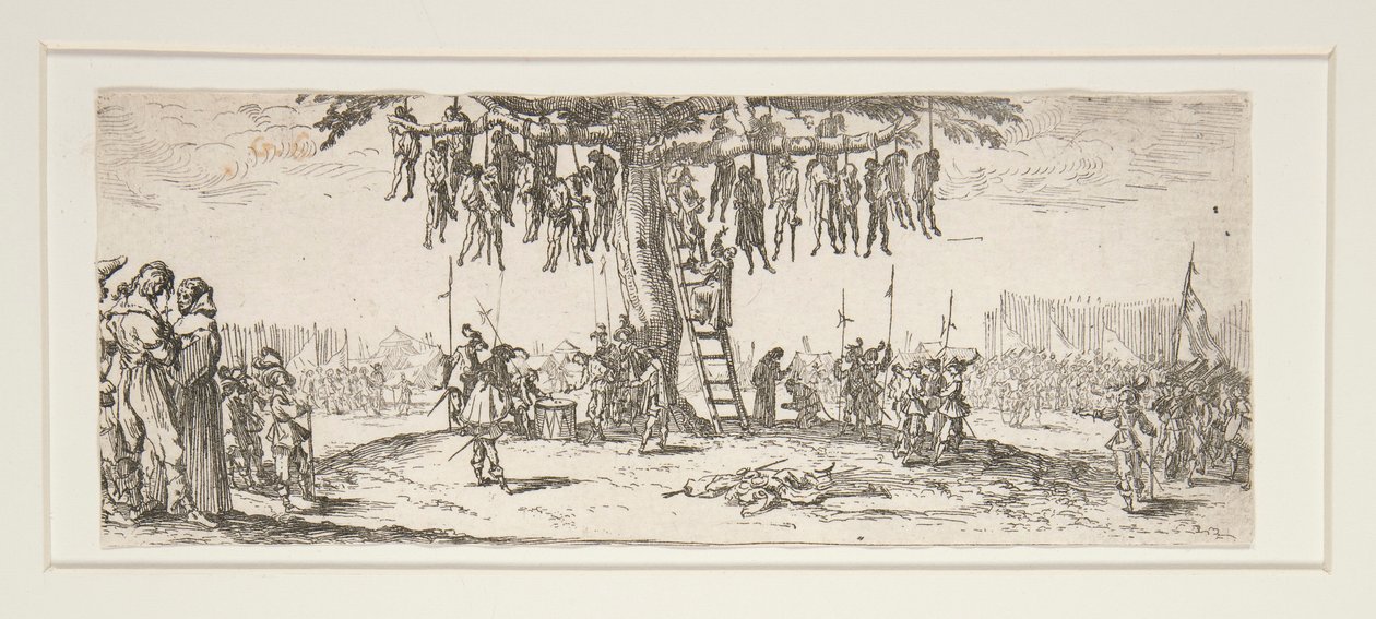 El ahorcamiento de Las grandes miserias de la guerra de Jacques Callot