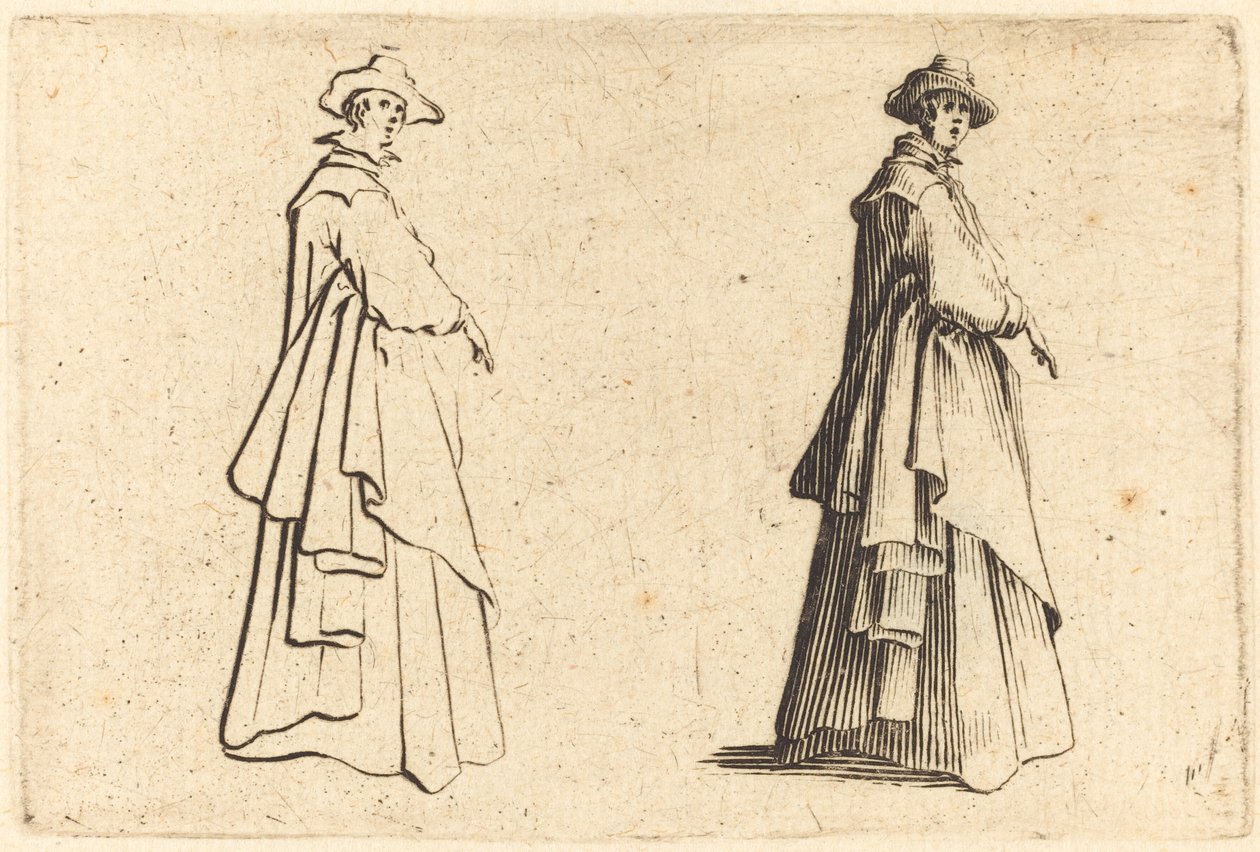 Dama con un Abrigo Grande de Jacques Callot