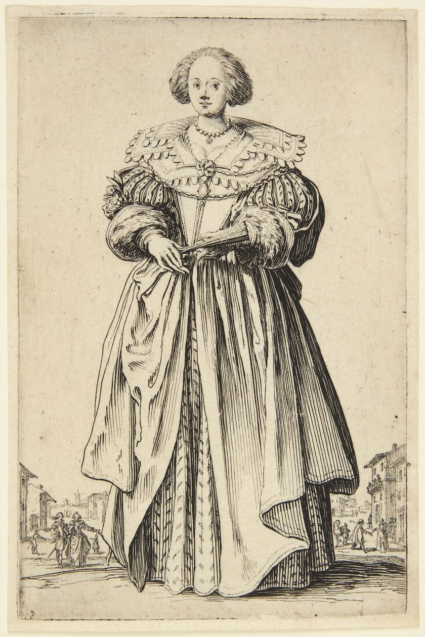 Dama con abanico de Jacques Callot