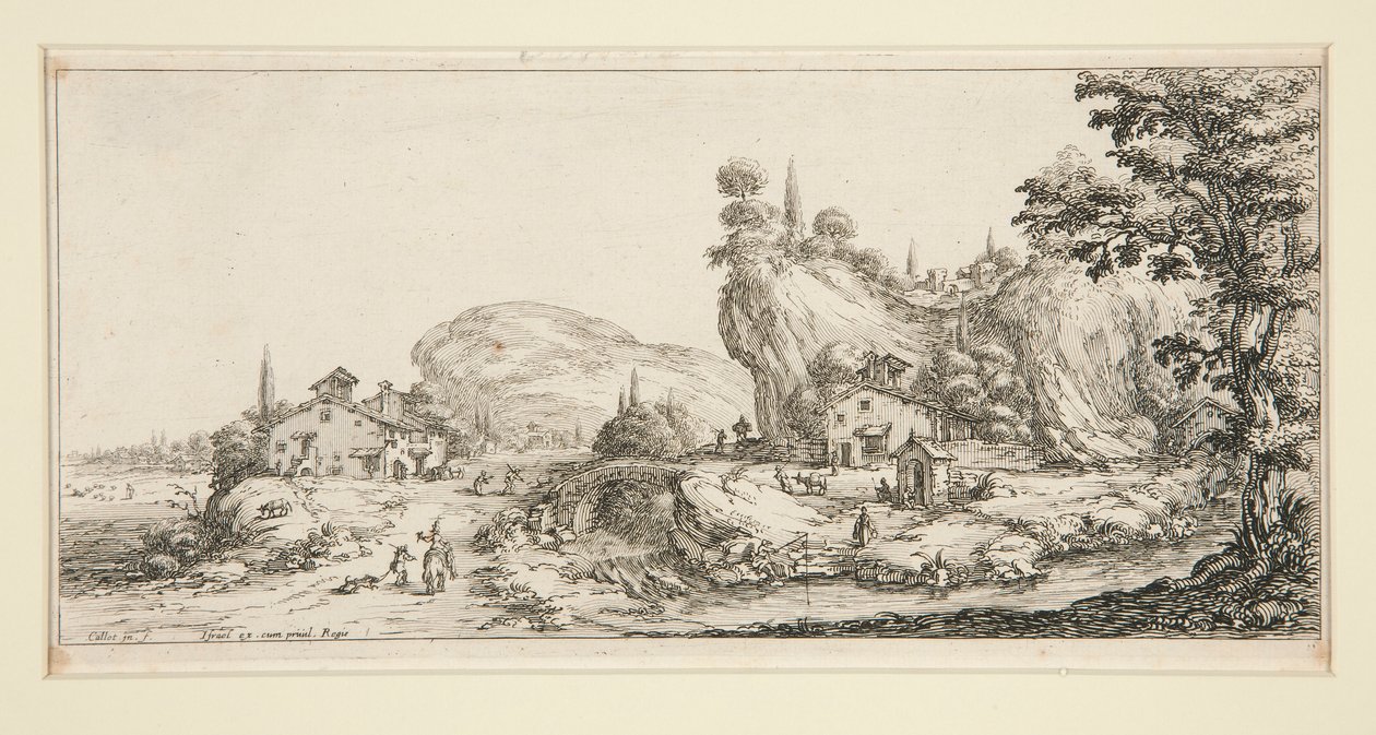 Paisaje #6 de Paisajes para Giovanni de Medici de Jacques Callot