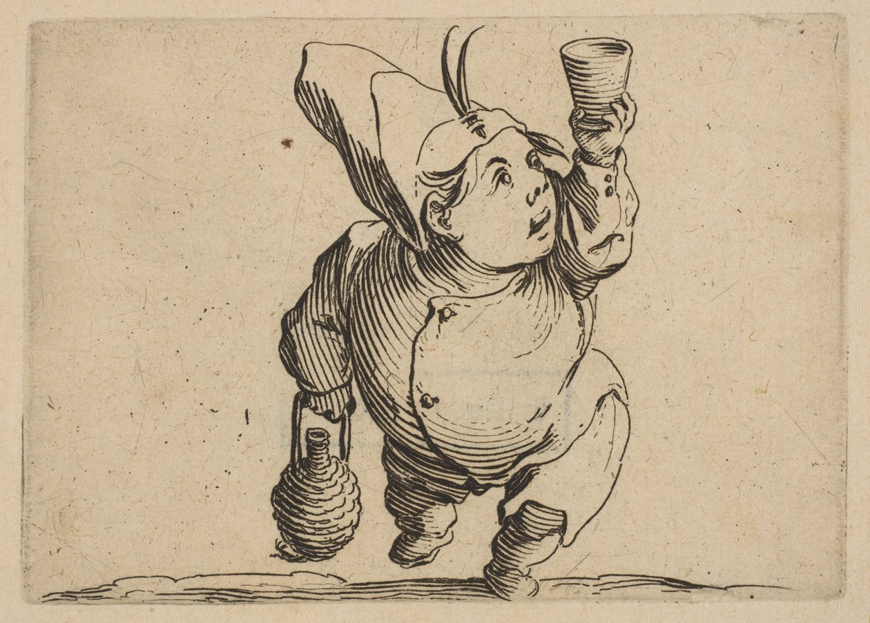 El Bebedor visto de Frente, de Varie Figure Gobbi de Jacques Callot