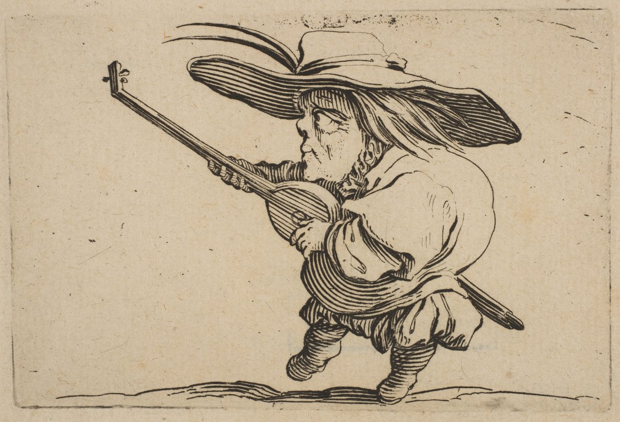 El Jugador de Laúd, de Varie Figure Gobbi, suite llamada también Les Bossus de Jacques Callot