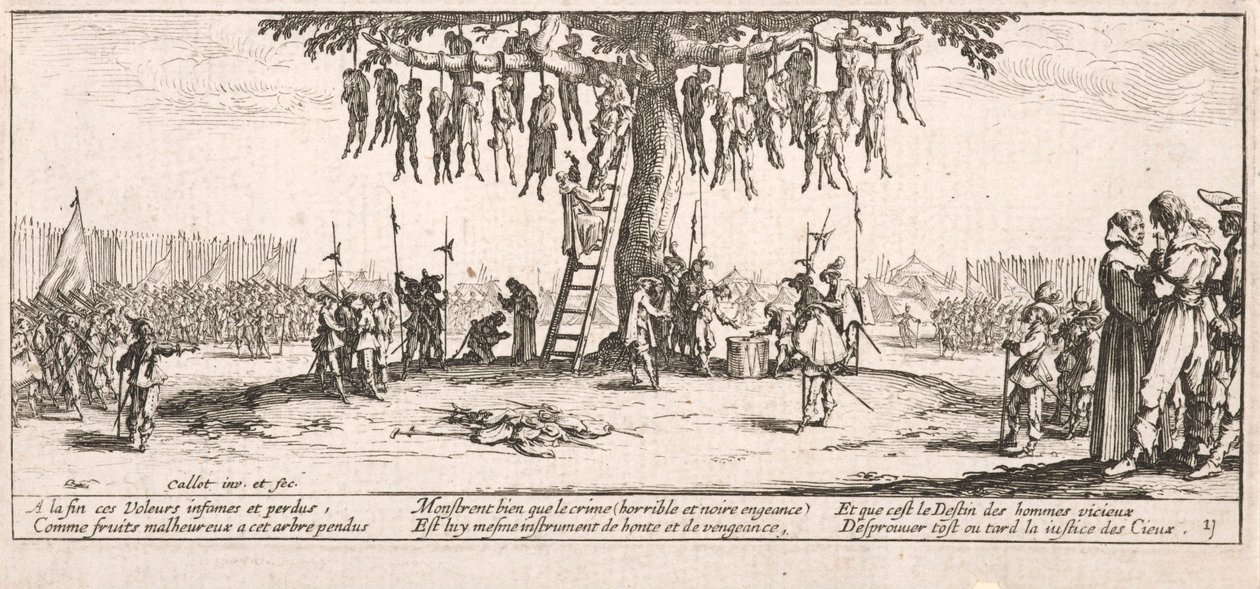 El ahorcamiento (The Hanging) de Jacques Callot