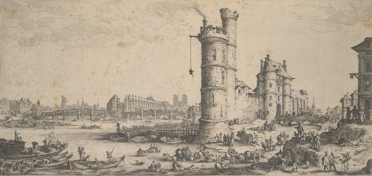 El Pont Neuf, París de Jacques Callot