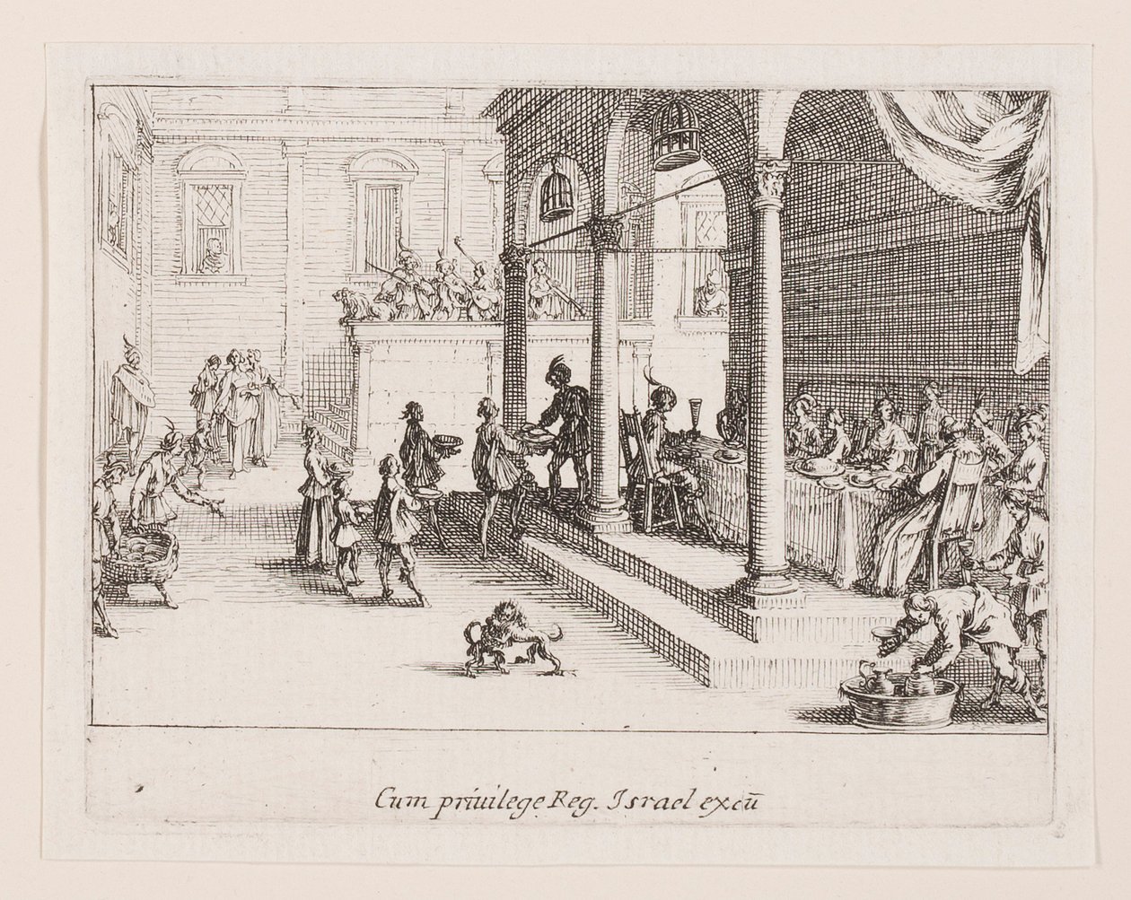 Le festin (El banquete), de la serie La vie de l de Jacques Callot