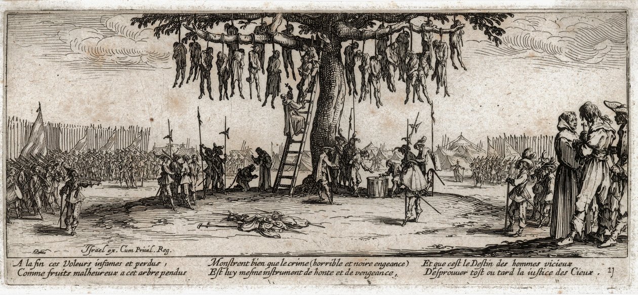 Las miserias y desgracias de la guerra ... (grabado) de Jacques Callot