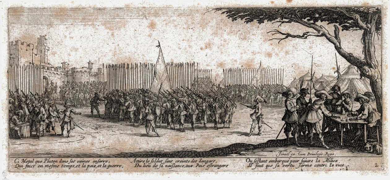 Las miserias y desgracias de la guerra ... (grabado) de Jacques Callot