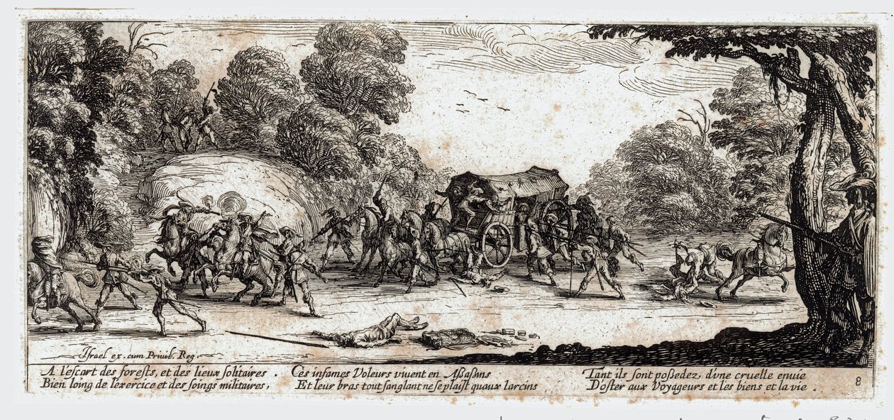 Las miserias y desgracias de la guerra ... (grabado) de Jacques Callot