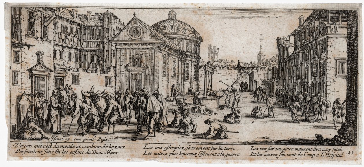 Las miserias y desgracias de la guerra ... (grabado) de Jacques Callot