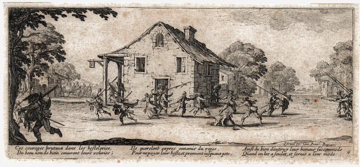 Las miserias y desgracias de la guerra ... (grabado) de Jacques Callot