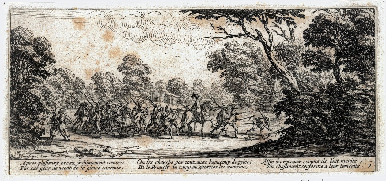 Las miserias y desgracias de la guerra ... (grabado) de Jacques Callot