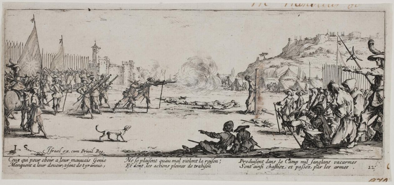 Las miserias y los infortunios de la guerra (lámina 12) de Jacques Callot