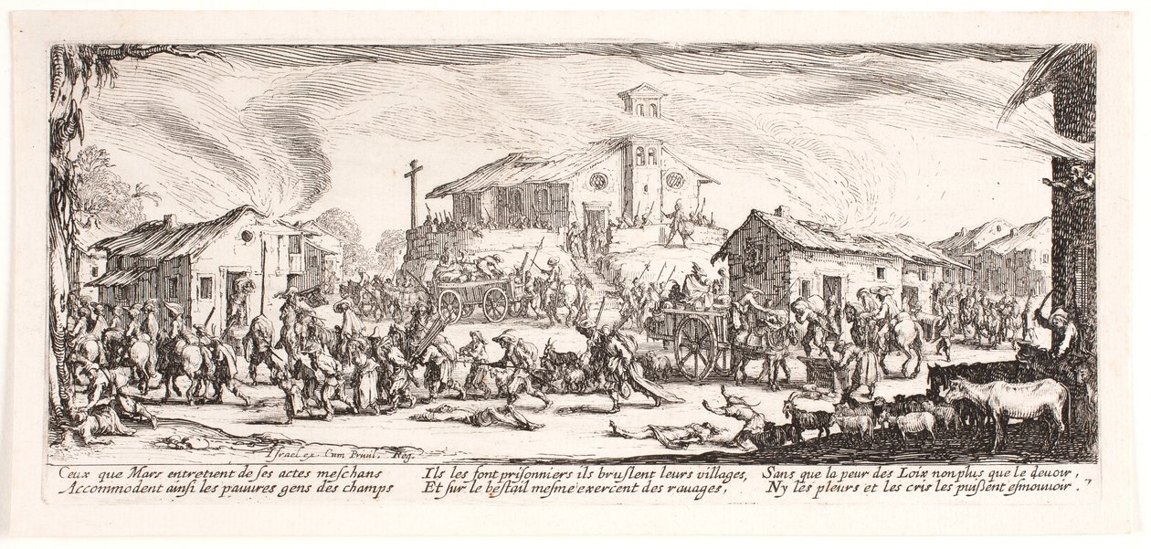 Las miserias y los infortunios de la guerra (lámina 7) de Jacques Callot