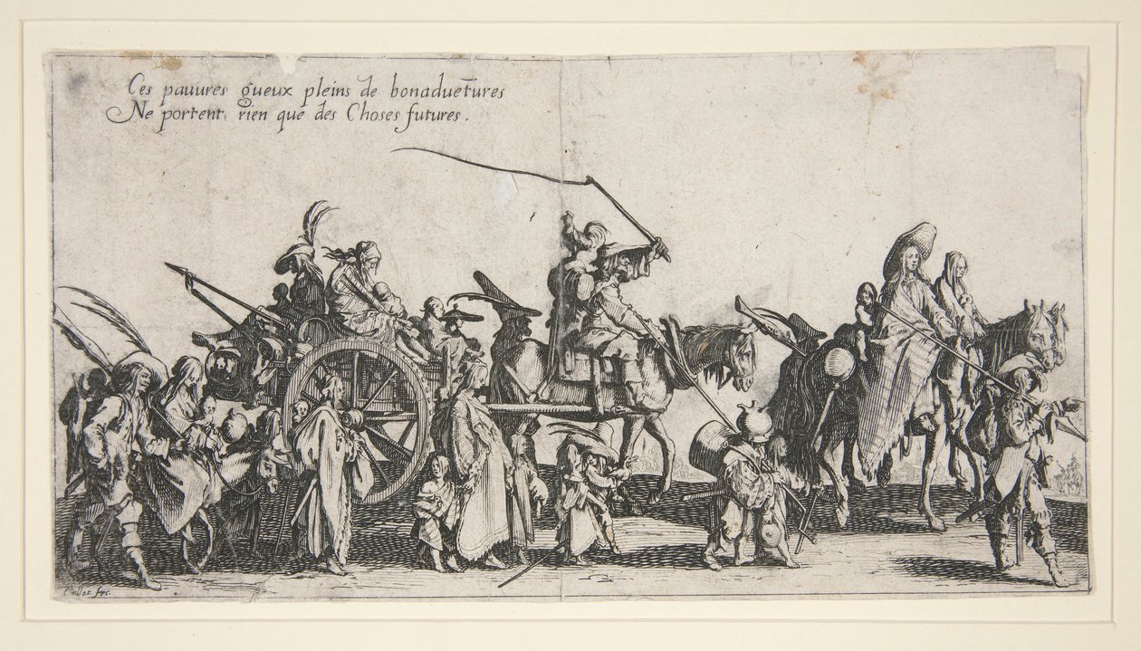 Los gitanos en marcha; yo de Jacques Callot