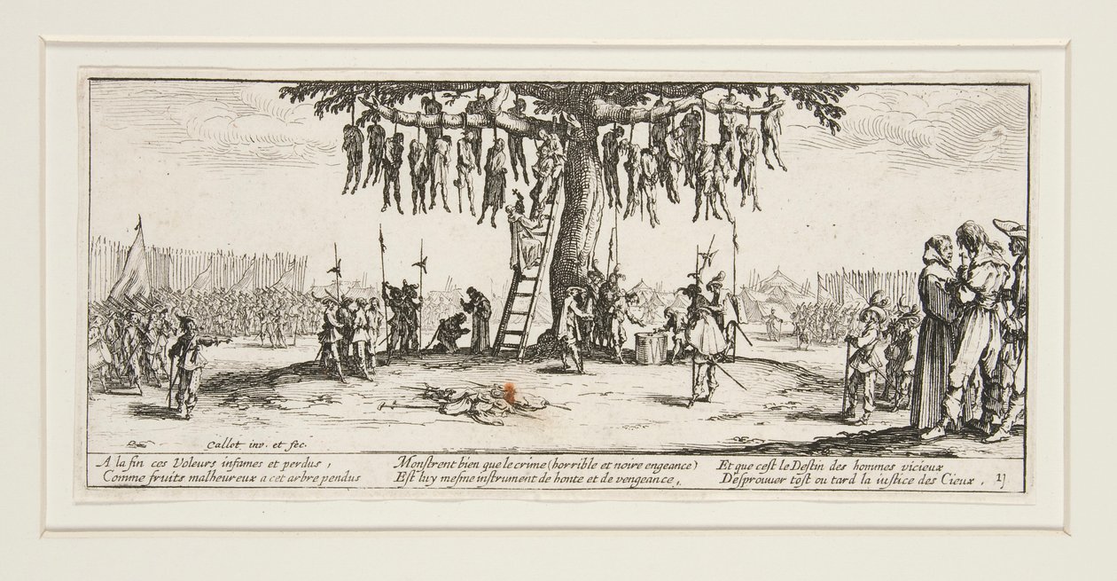 Las grandes miserias de la guerra: N. 11 - El ahorcamiento de Jacques Callot