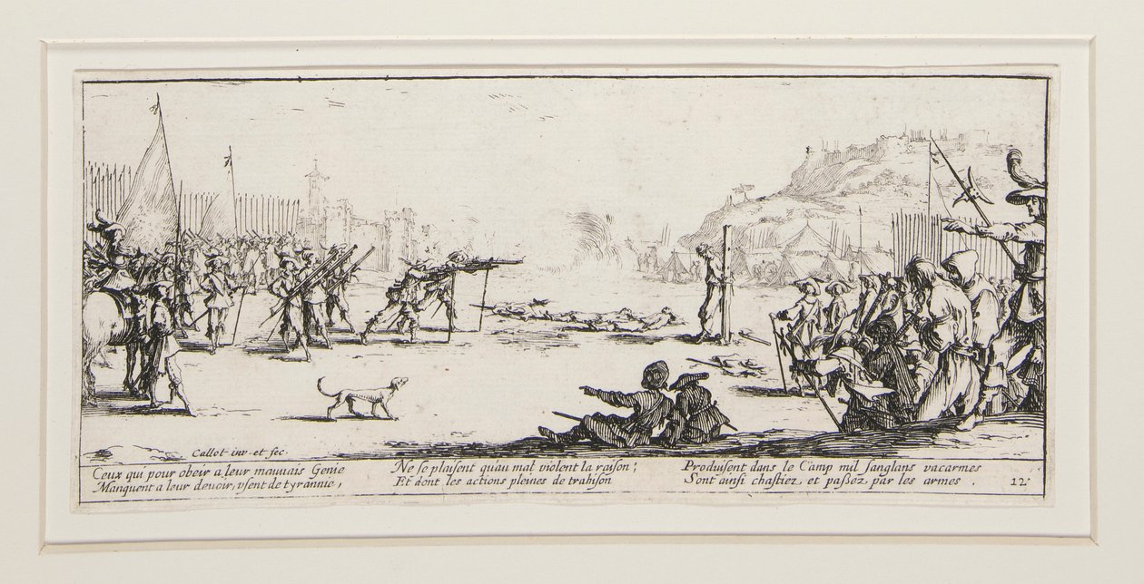 Las grandes miserias de la guerra: N. 12 - L de Jacques Callot