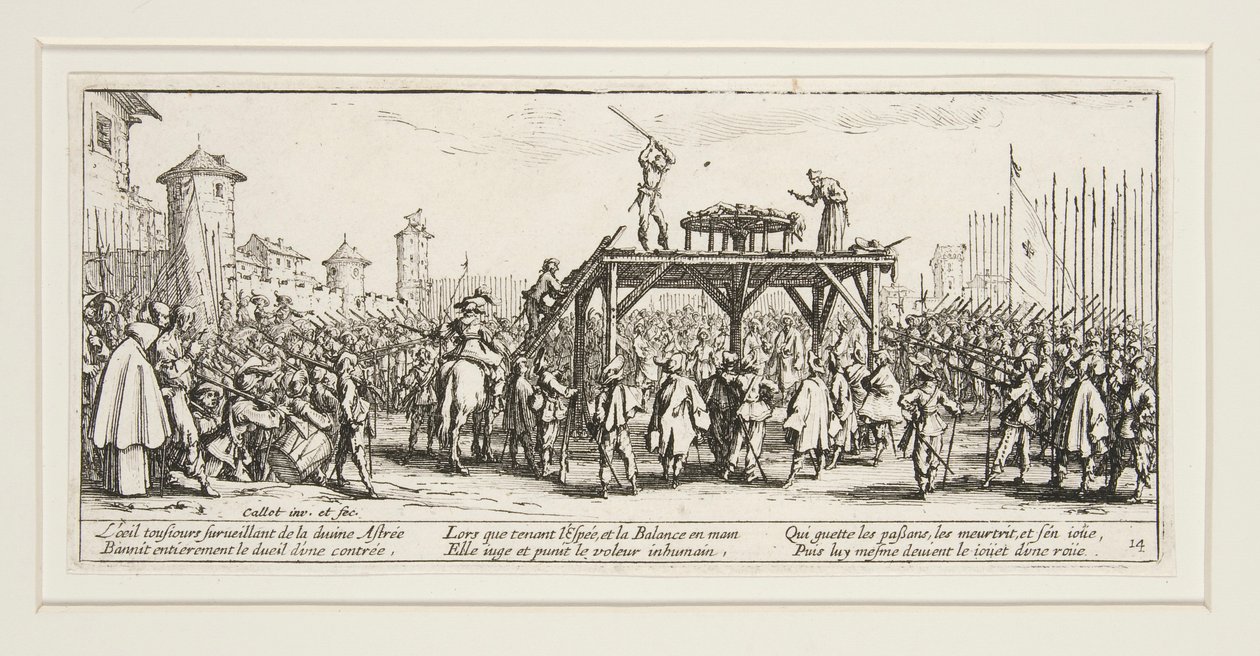Las grandes miserias de la guerra: N. 14 - La rueda de Jacques Callot