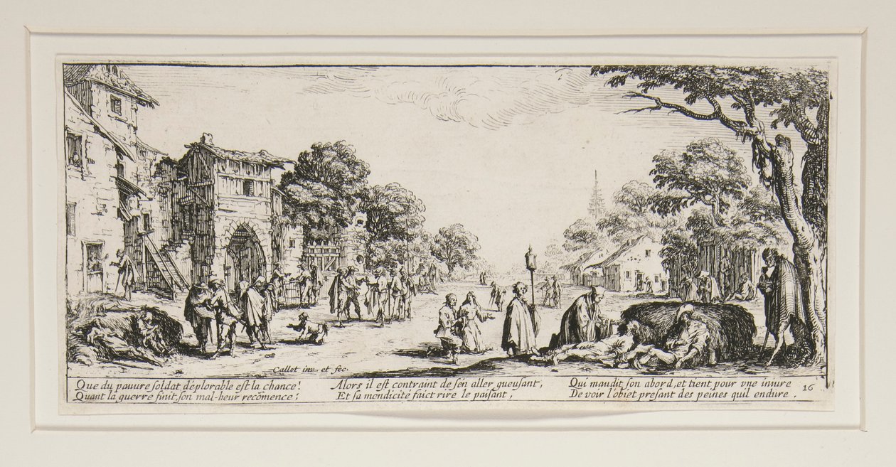 Las grandes miserias de la guerra: N. 16 - Los muertos al borde de los caminos de Jacques Callot
