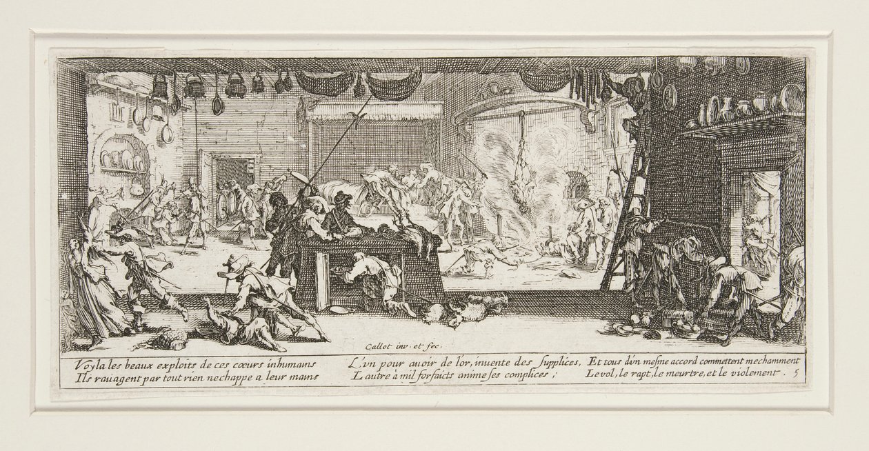 Las grandes miserias de la guerra: N° 5 - El saqueo de de Jacques Callot