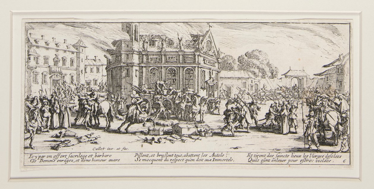 Las Grandes Miserias de la Guerra: No. 6 -Devastación de de Jacques Callot