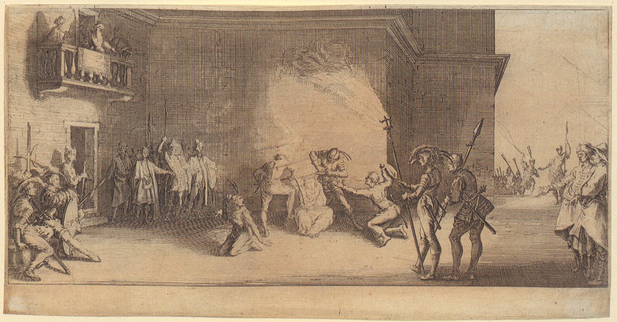 La Última Cena, lámina 2 de la serie «La Gran Pasión» de Jacques Callot
